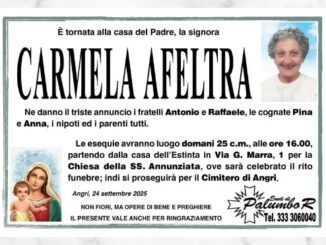 Palumbo eredi Necrologio di Carmela Afeltra jpg